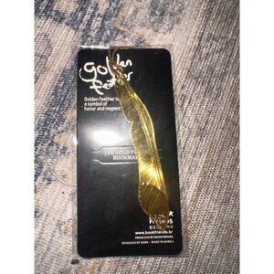 18K Gold Plated Feather Bookmark